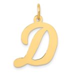 14k Large Script Letter D Initial Charm