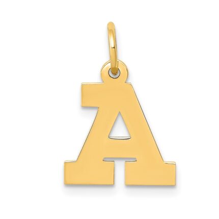14k Small Block Letter A Initial Charm