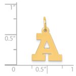 14k Small Block Letter A Initial Charm - Image 4