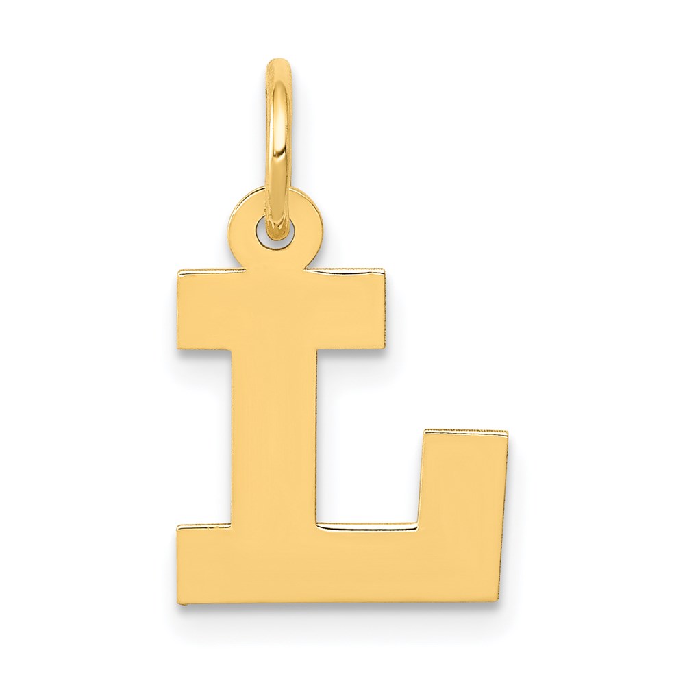 YC664L.jpg 14k Small Block Letter L Initial Charm - Image 1