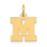14k Small Block Letter M Initial Charm