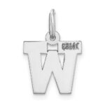 14KW Small Block Letter W Initial Charm - Image 4