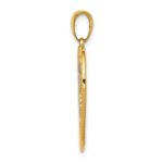 14k Enameled Hummingbird with Flowers Heart Pendant - Image 2