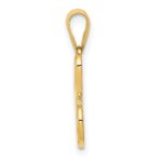 14KY Script Letter C Initial Pendant - Image 2