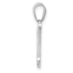 14KW White Gold Script Letter N Initial Pendant - Image 2