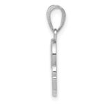 14KW White Gold Script Letter R Initial Pendant - Image 2